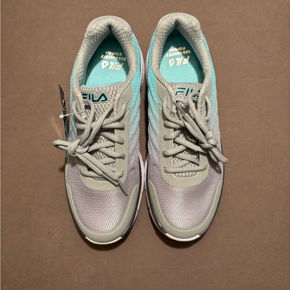 Fila Women's Athletic Shoes in Gray and Mint